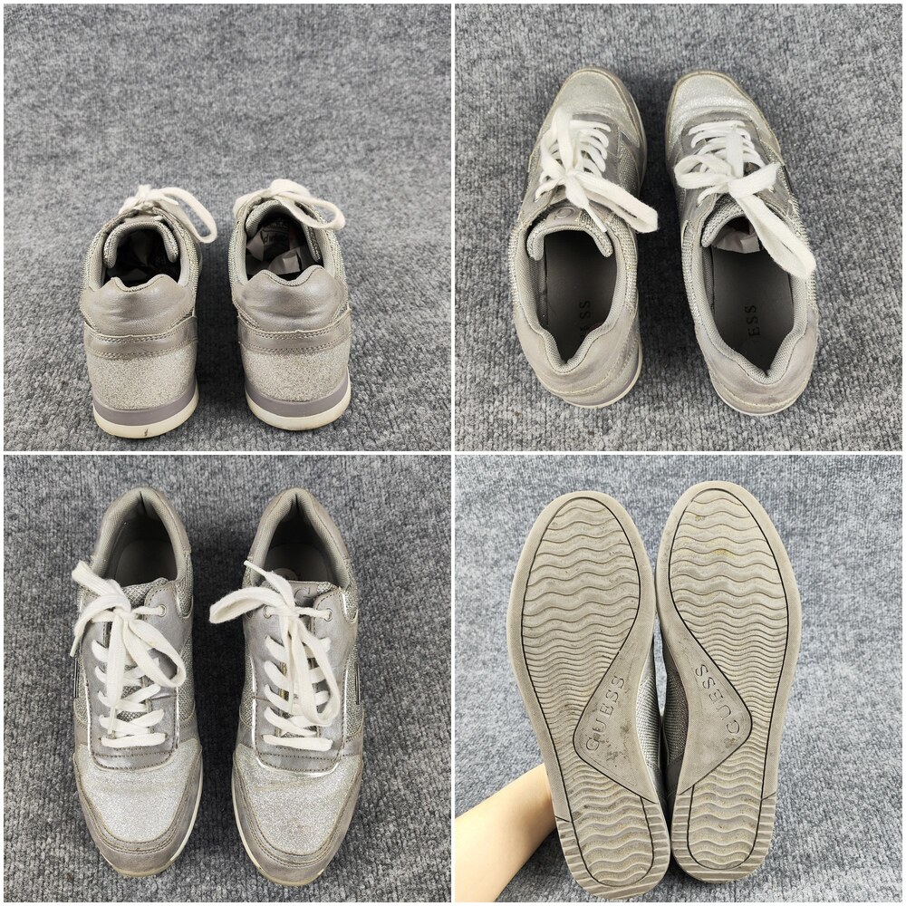GUESS Shoes Womens Size 10 Silver Glitter Athletic Low Top Sneakers WGEILA-C - Picture 15 of 16